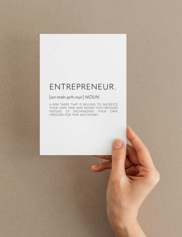 entrepreneur birthday card definition