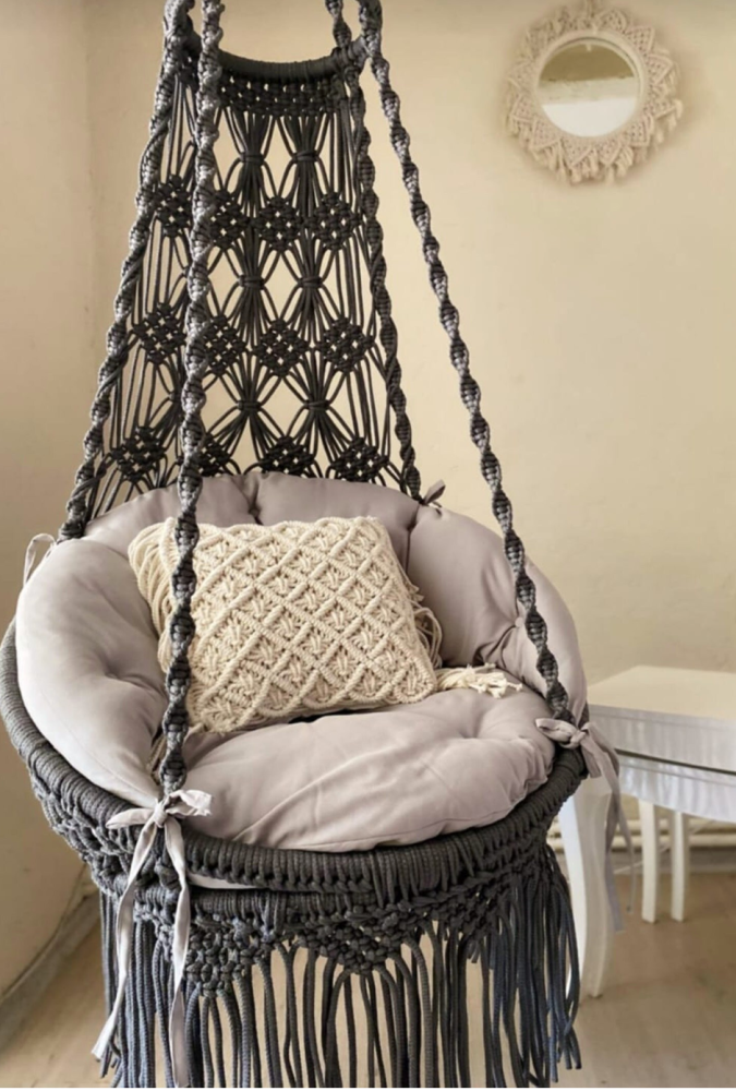 macrame indoor hammock chair