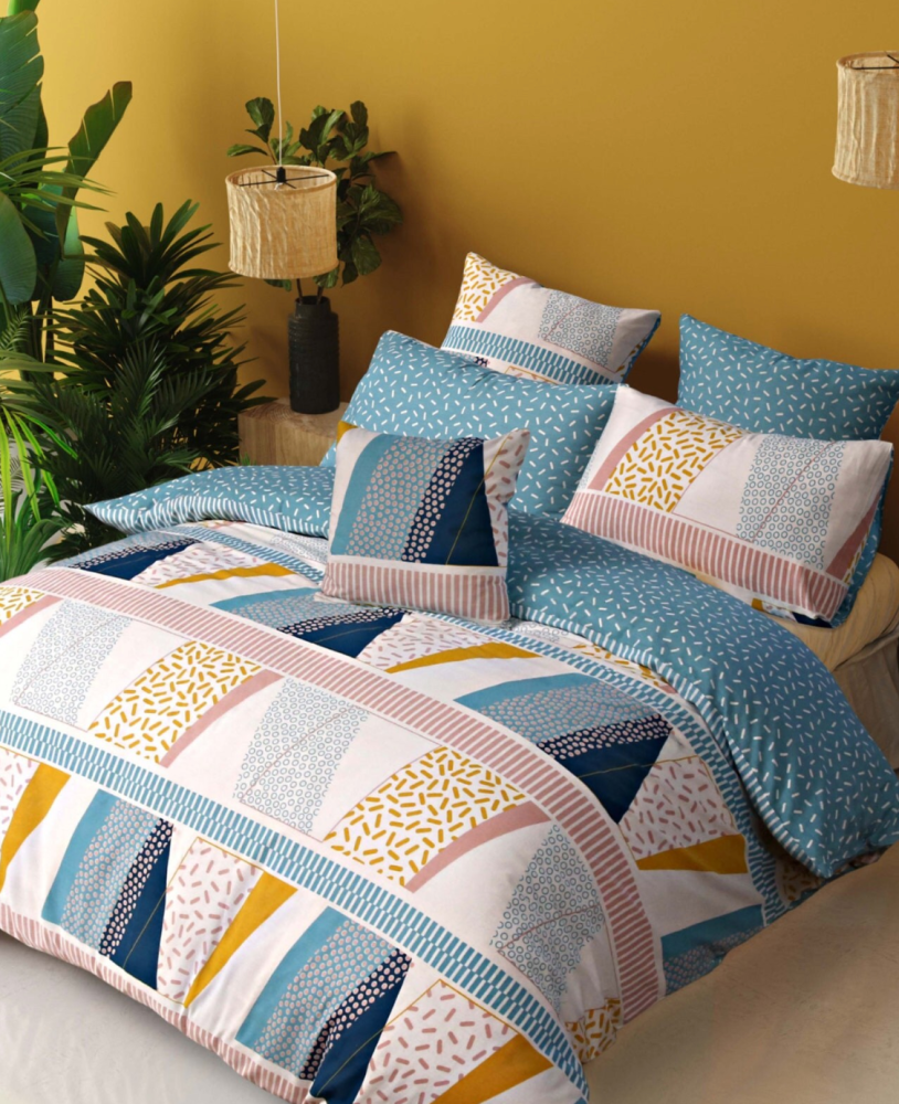 geometric colourful bedding