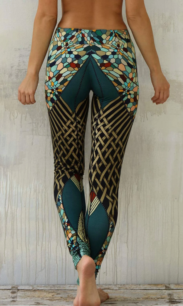 patterned yoga pants