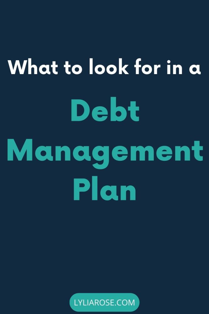 What to look for in a Debt Management Plan