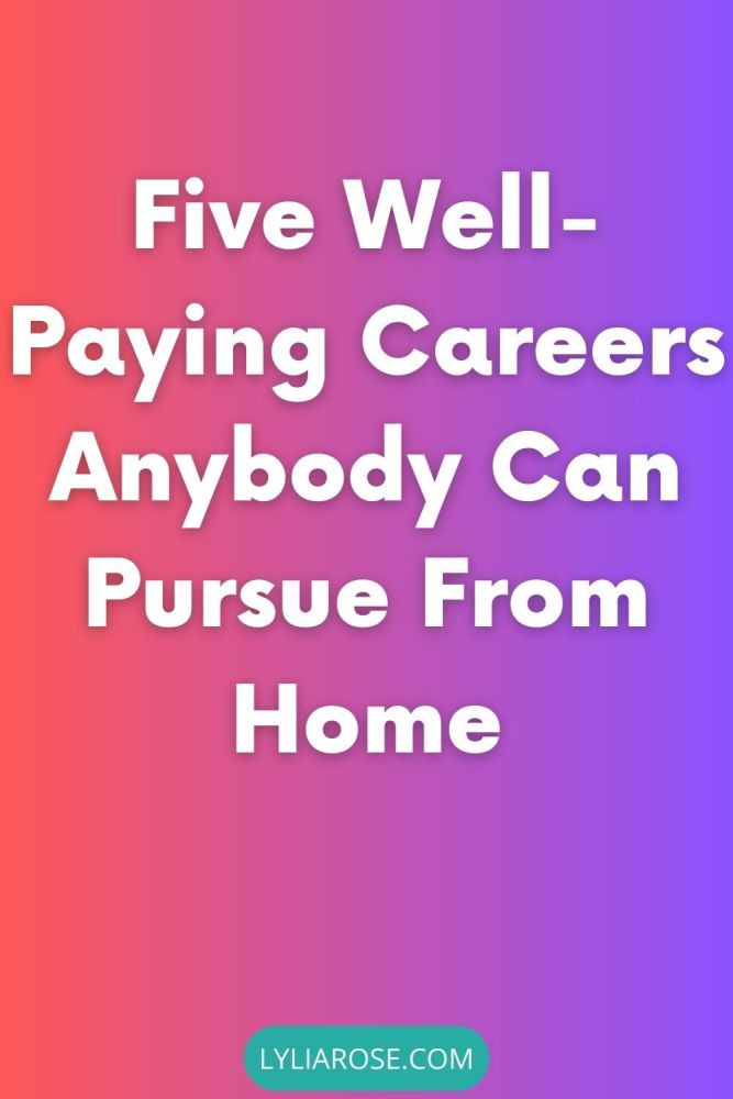 Five Well-Paying Careers Anybody Can Pursue From Home