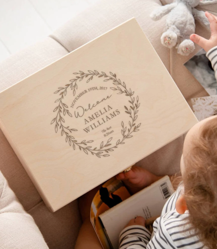 Personalised baby keepsake box
