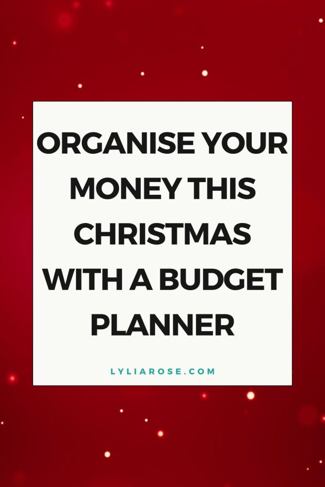 Organise Your Money This Christmas with a Budget Planner