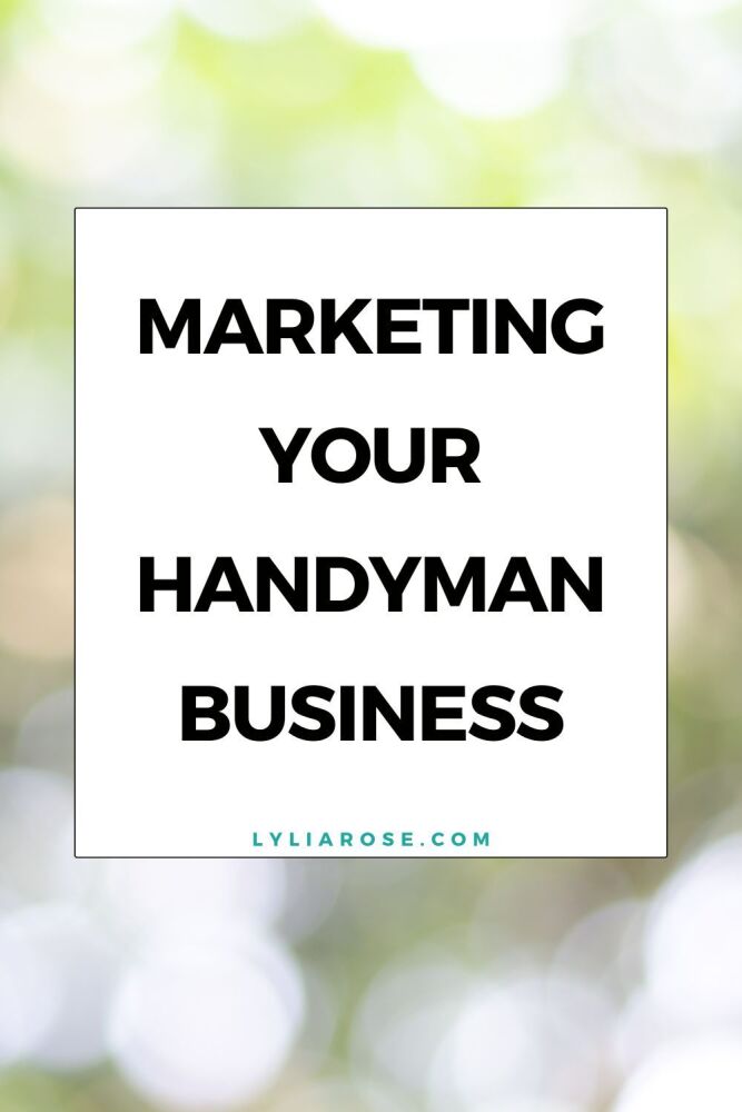 Marketing your handyman business