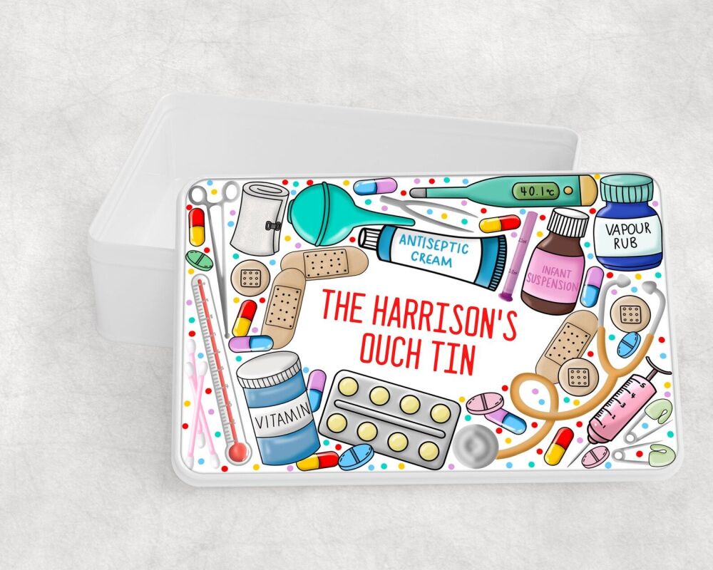 personalised first aid tin