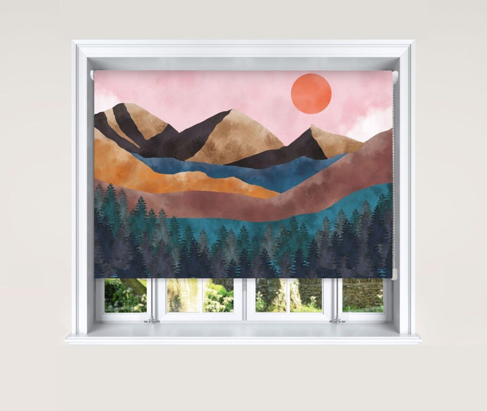 tapestry wall art blinds mountains
