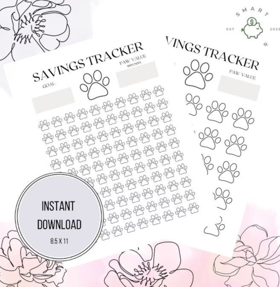 Pet Fund Savings Tracker Printable Etsy