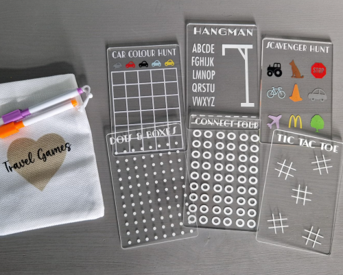 dry erase travel and car games for kids
