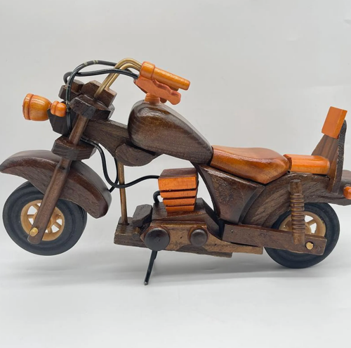 handmade wooden motorbike from etsy