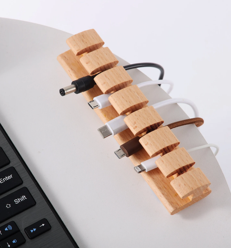 Wooden cable organiser