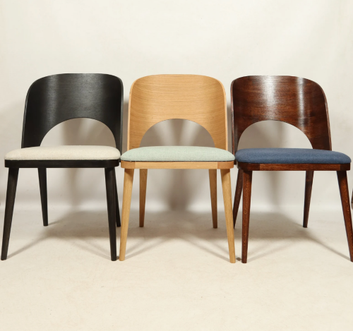 Vintage design dining oak chairs from Etsy