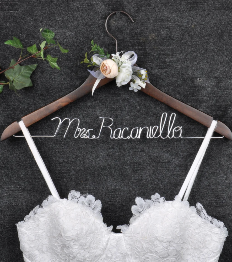 custom bridal dress hanger