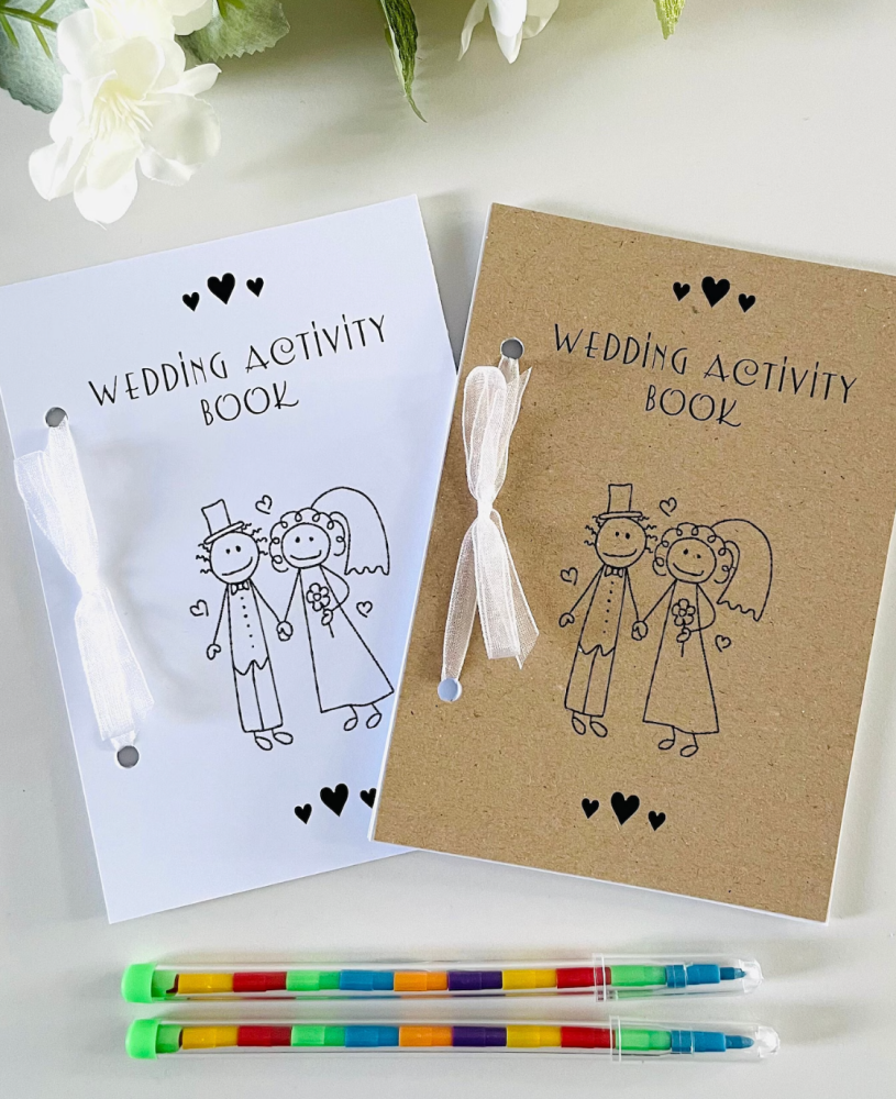 kids wedding activity book