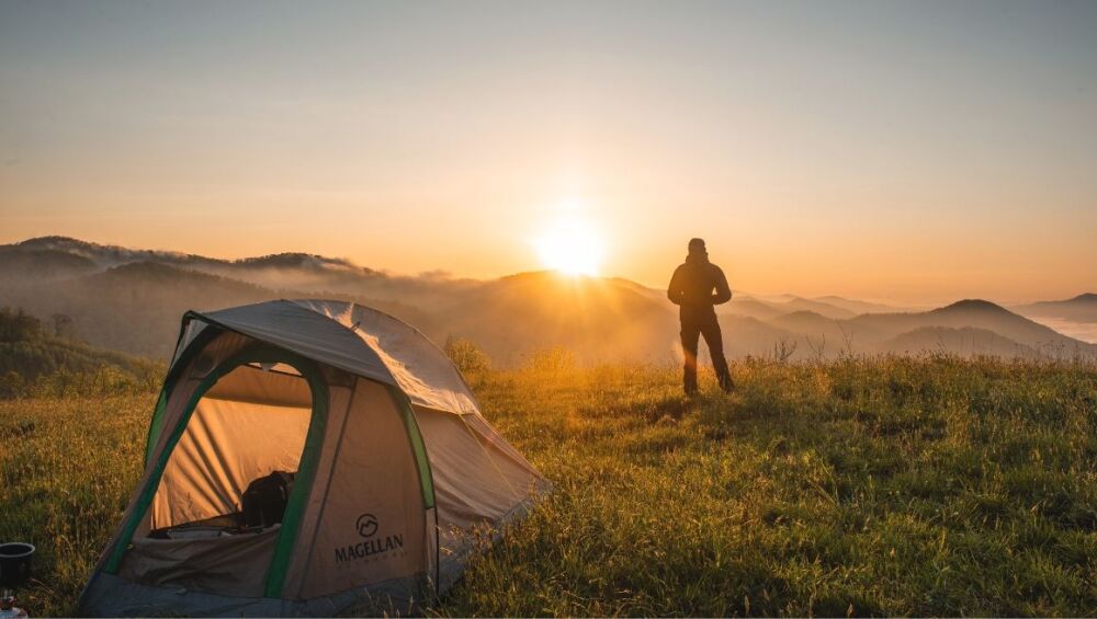 Camping in mountains