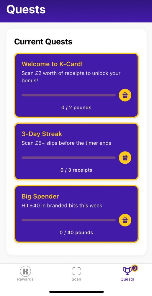 k-card receipt snapping app extra koins