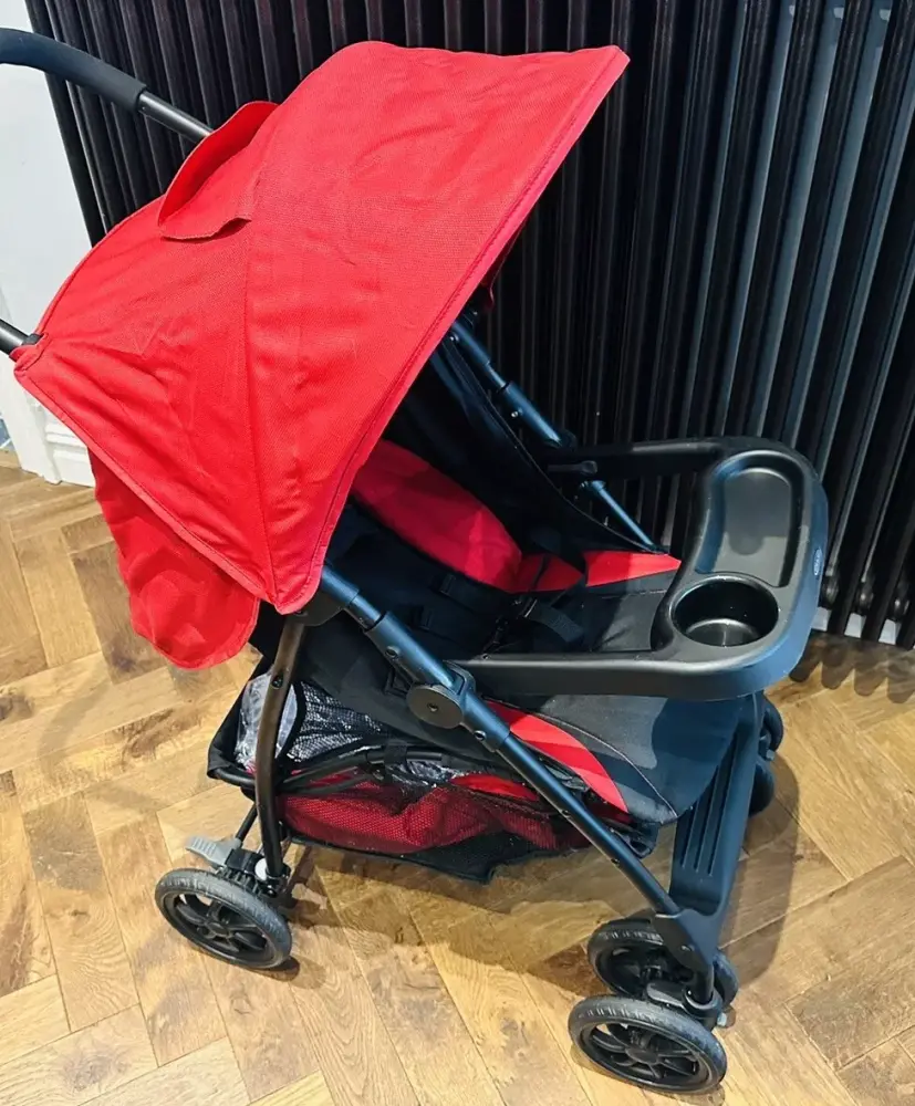graco mirage pushchair red black