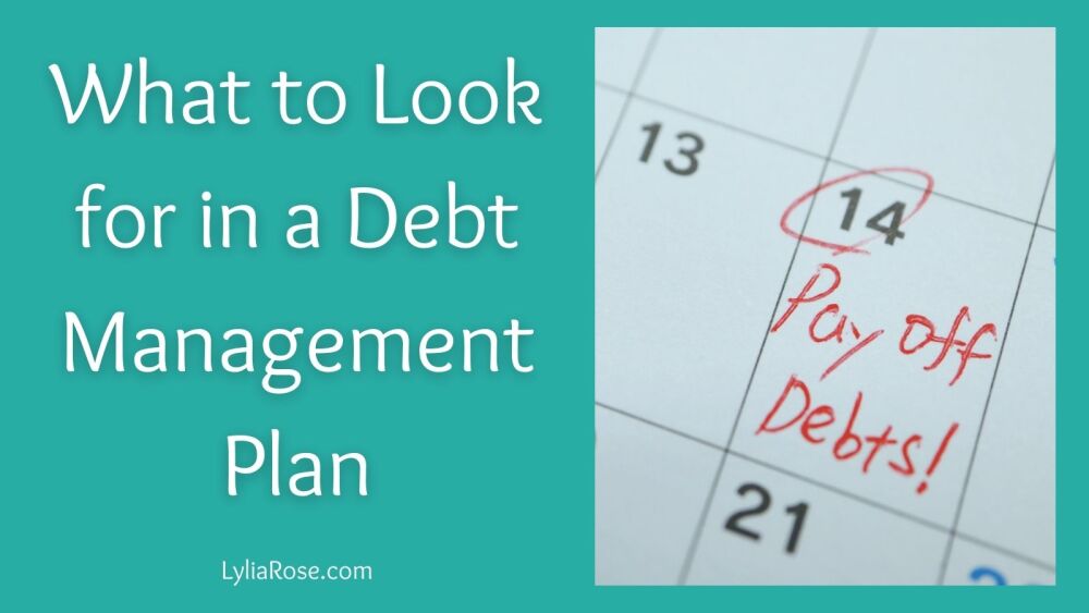 What to Look for in a Debt Management Plan