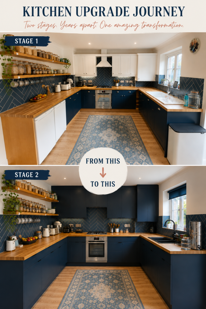 before and after kitchen update without replacing everything
