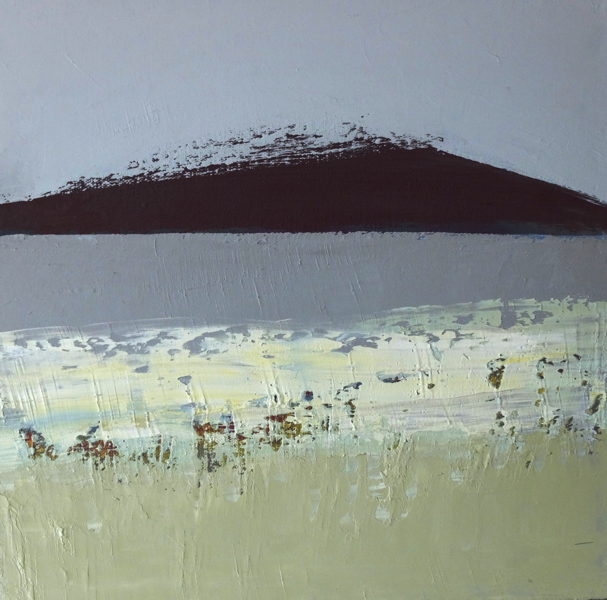 3. Suzanne Stuart Davies 'SOLWAY WIND CHILL' oil on canvas 30x30cm