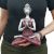 Yoga Lady Figure -  Silver & Bordeaux Colour 24cm