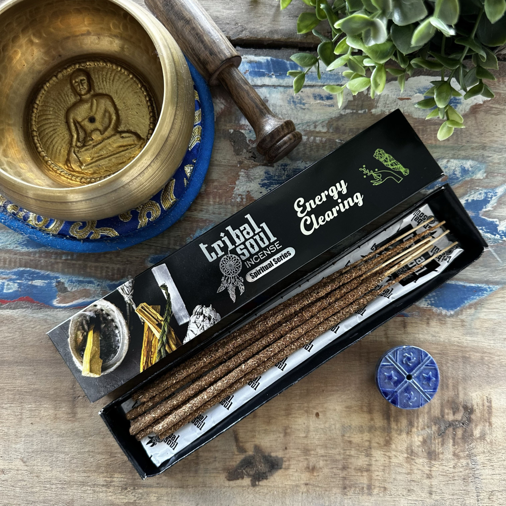 Tribal Soul Spiritual Incense Sticks and Ceramic Holder - Energy Clearing
