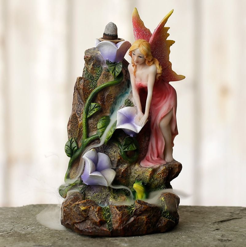 Fairy Flower Garden Waterfall Backflow Incense Burner