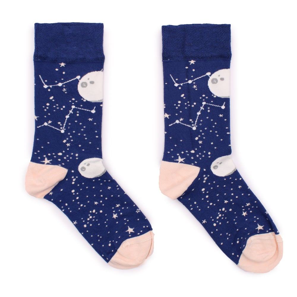 Hop Hare Bamboo Socks M/L - Moon Walk