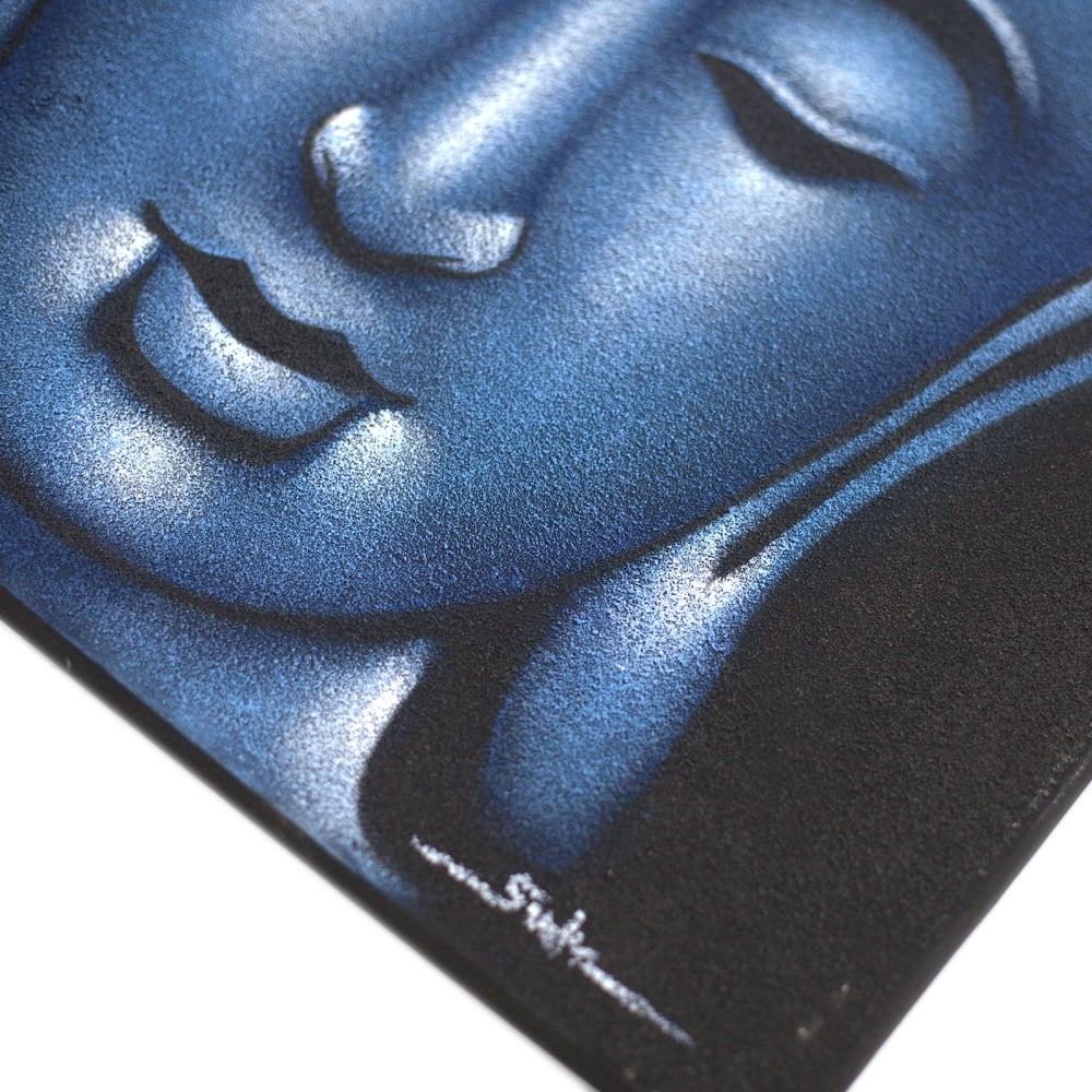 Buddha Painting - Blue Sand Finish