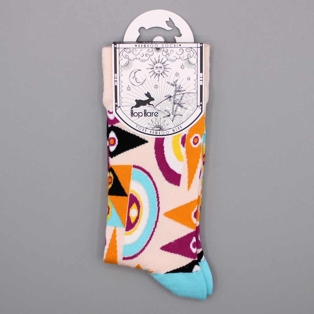 Hop Hare Bamboo Socks S/M - Psychedelic Evil Eye