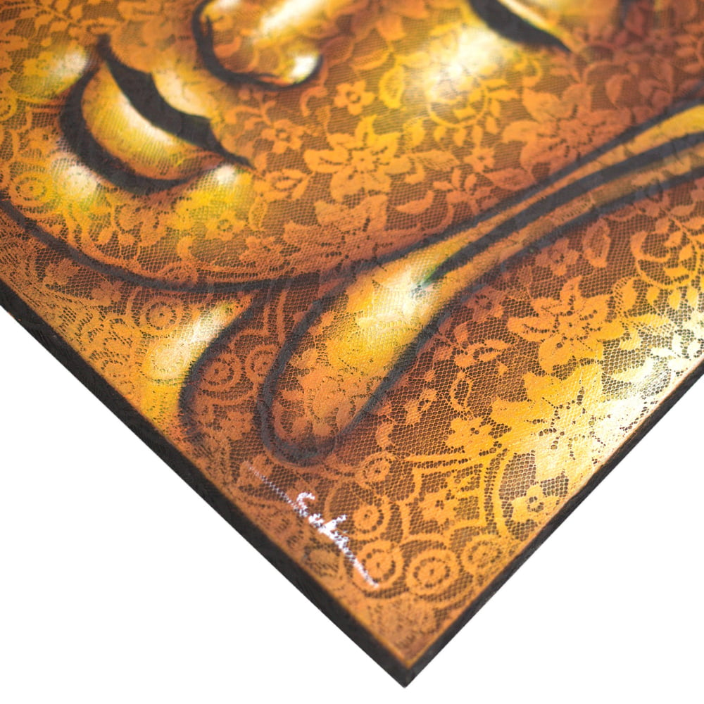 Buddha Painting - Gold Brocade Detail