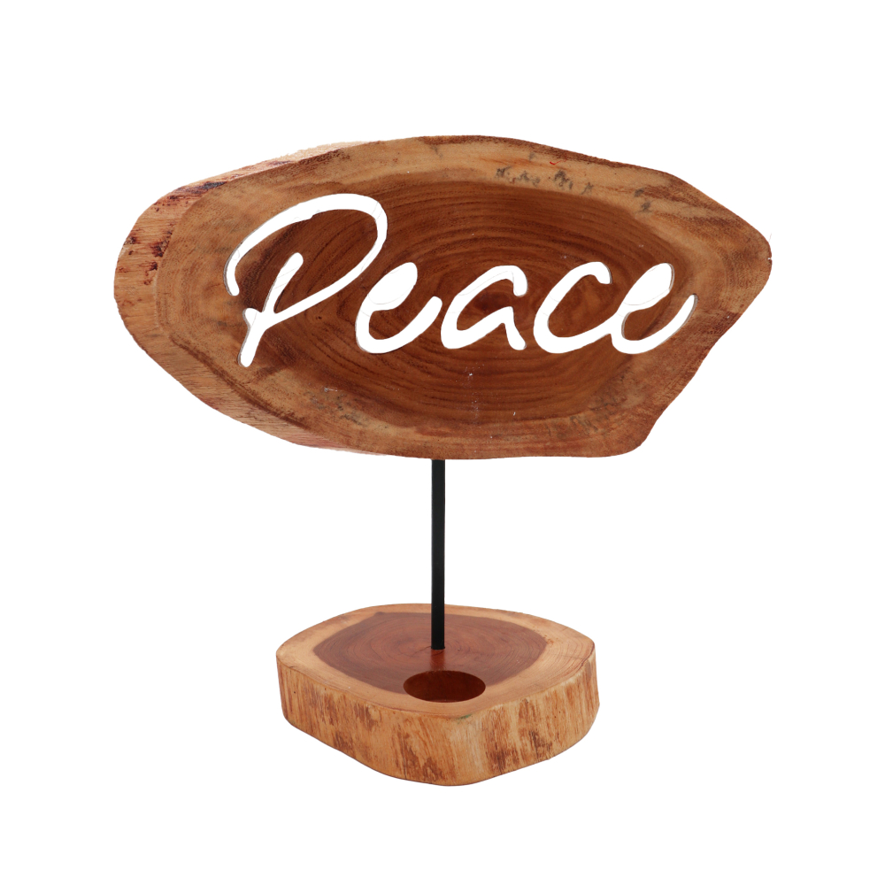 Candle Holder Sign - Peace