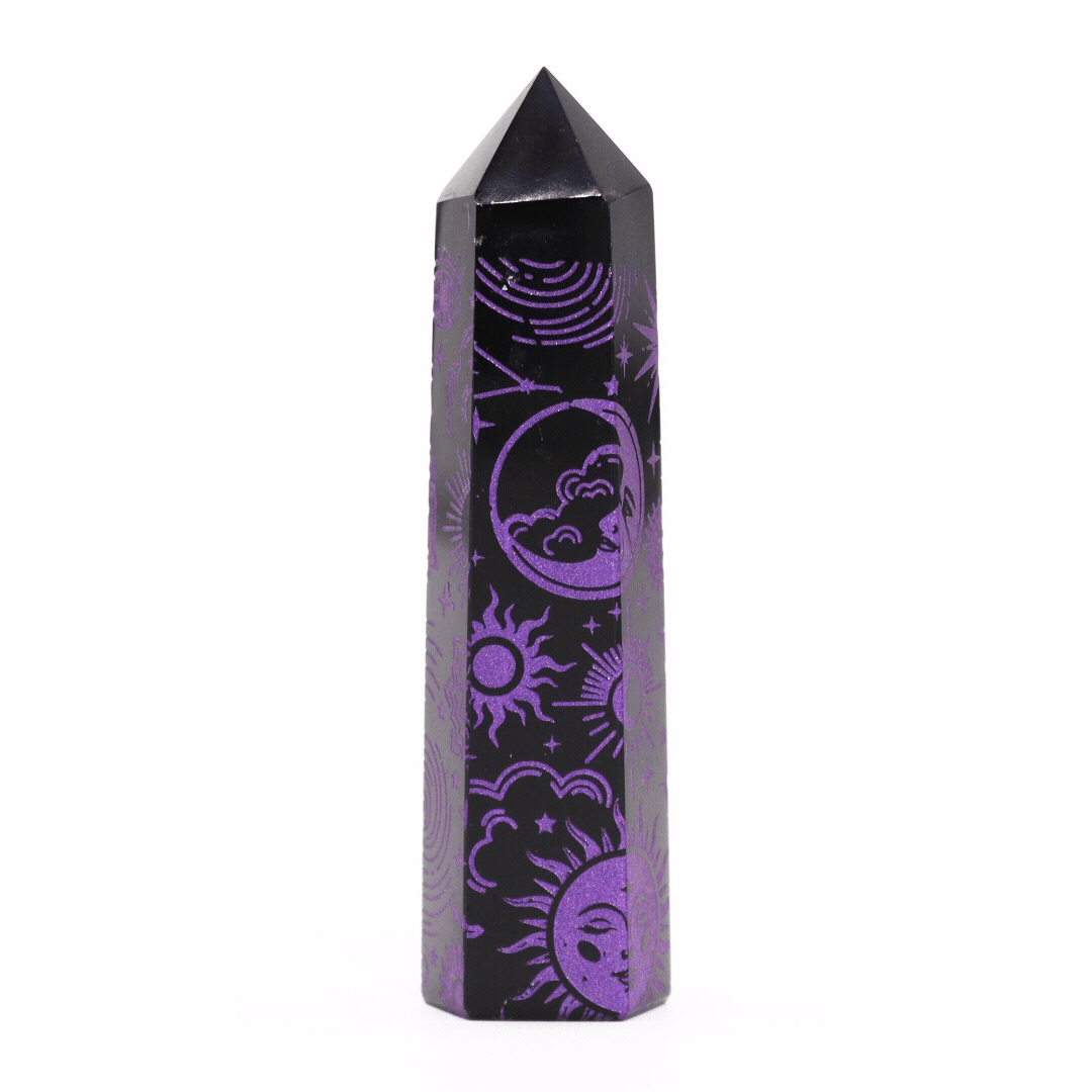 Black Obsidian Point - Mystic Story - Deep Purple