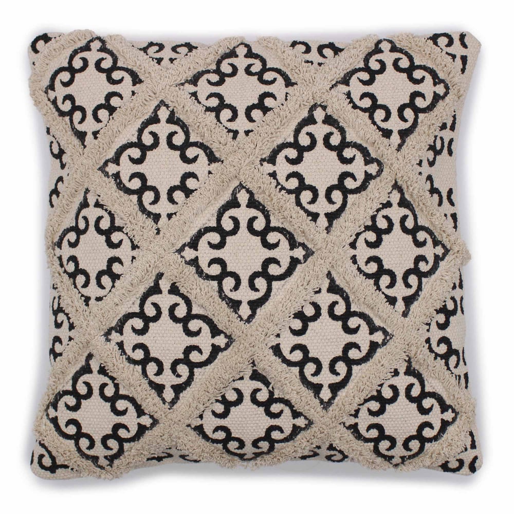 Classic Cushion Cover - Lux Criss-Cross & Print - 45x45cm