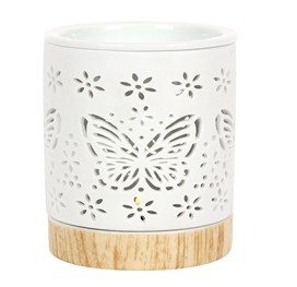 Matte Ceramic Butterfly Oil Burner