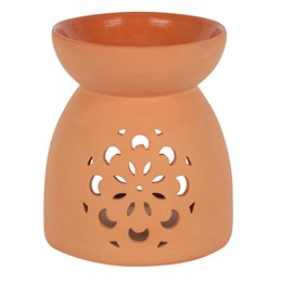 Floral Cutout Terracotta Effect Oil Burner