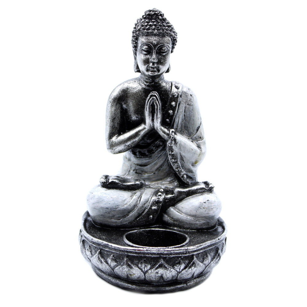 Buddha Candle Holder - White - Medium