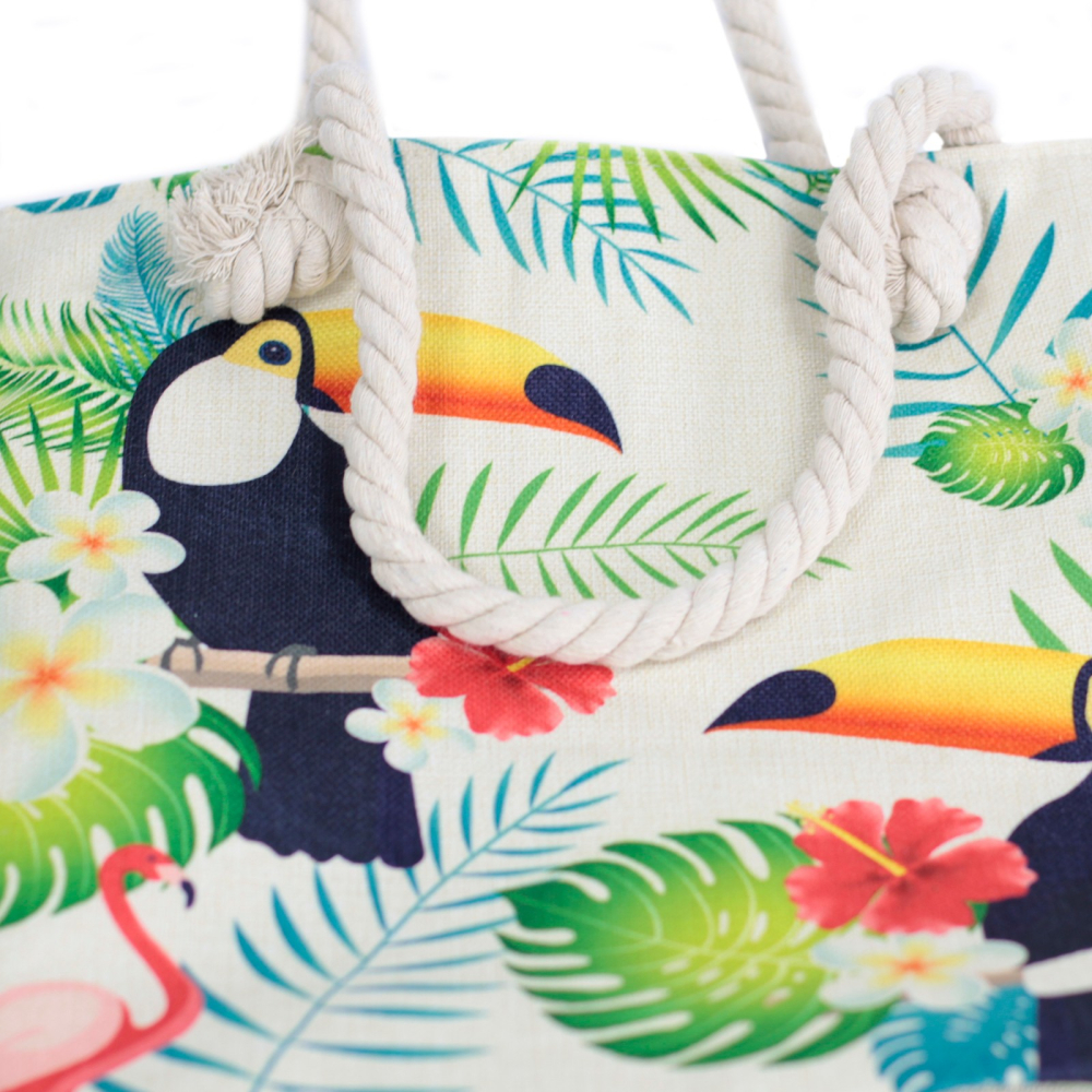 Rope Handle Bag - Tropical Toucan