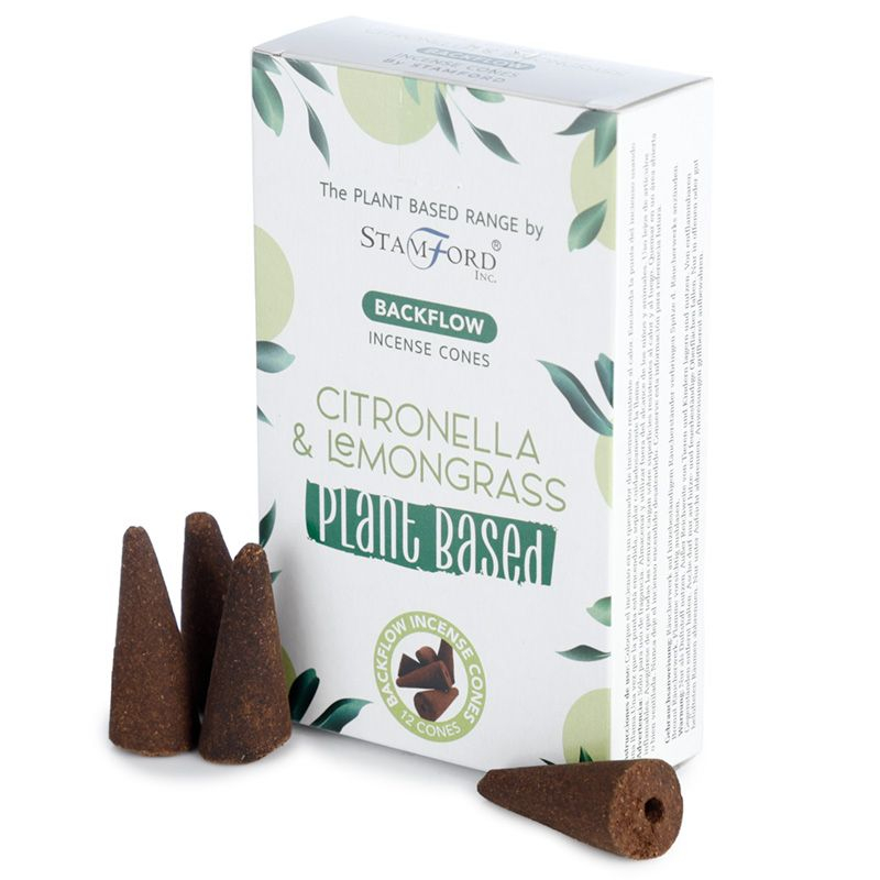 Plant Based Backflow Incense Cones - Citronella & Lemongrass