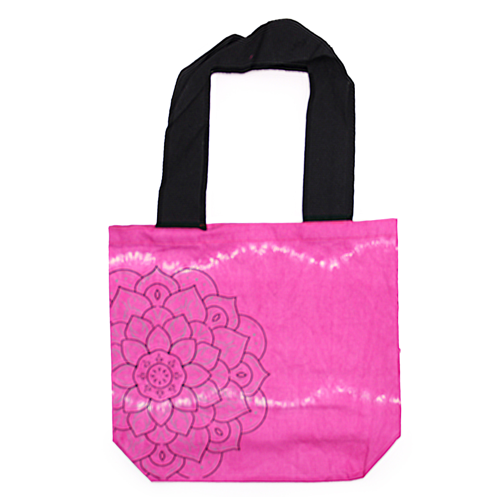 Tye-Dye Cotton Bag (6oz) - 38x42x12cm -  Mandela - Magento - Black Handle