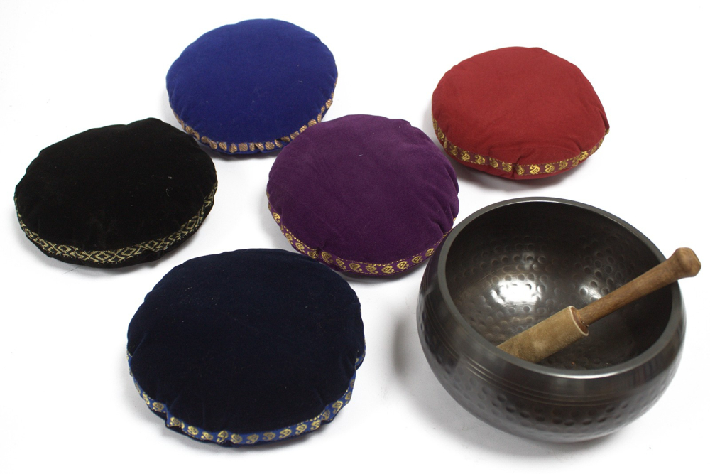 Singing Bowl Velvet Cushion - 11cm