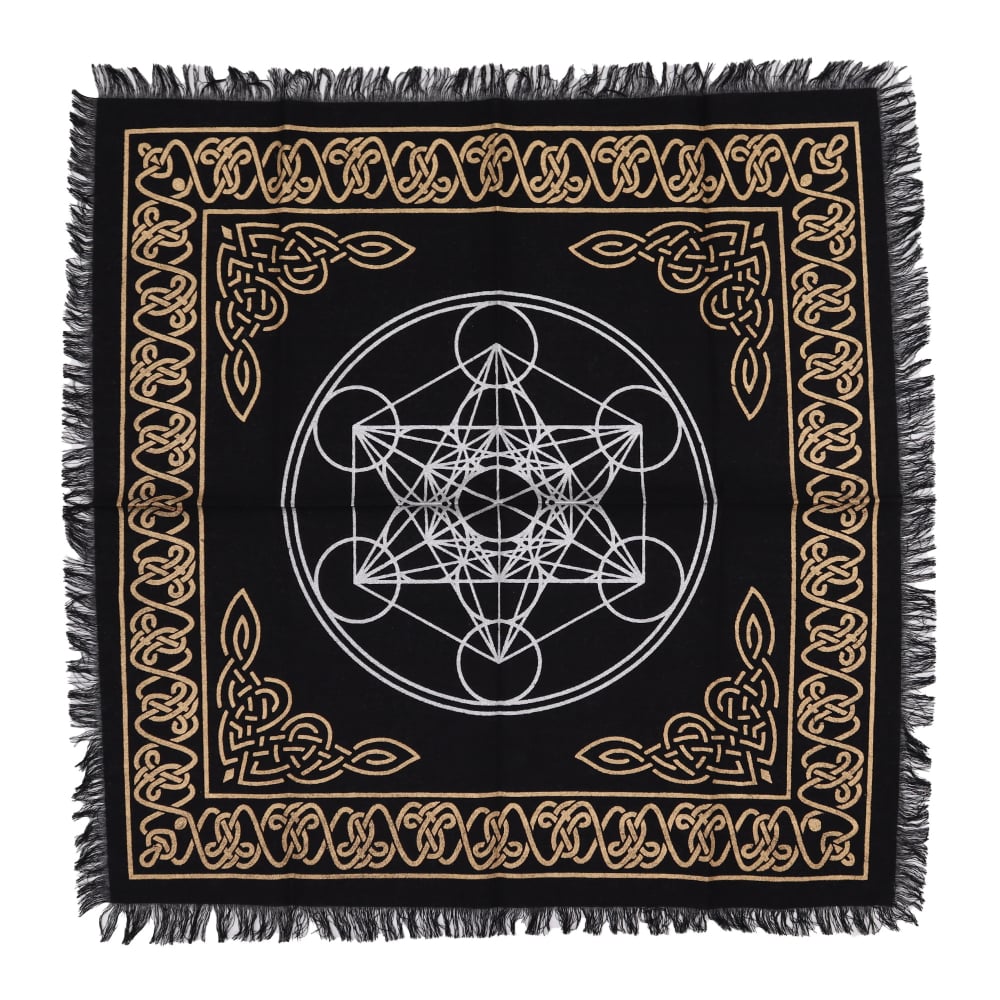 Esoteric Fringed Altar Cloth - Chakra Chart