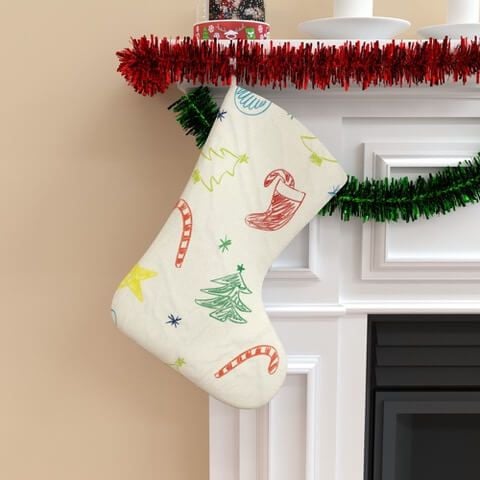 custom christmas stocking designed by school child