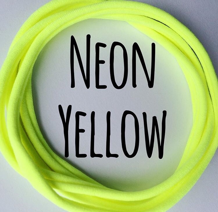 5 x Sunny Yellow Dainties Nylon Headbands 