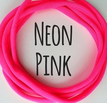 Neon Pink Dainties Nylon Headbands 