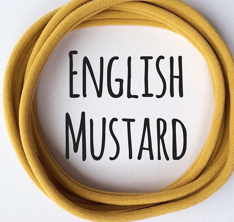 English Mustard Dainties Nylon Headbands
