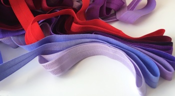 15mm 5/8" Fold Over Elastic - Reds and Purples
