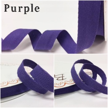 Purple Cotton Herringbone Twill - 3 Widths