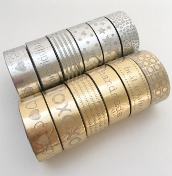 Washi Tape Silver and Gold