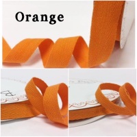 Orange Cotton Herringbone Twill - 3 Widths